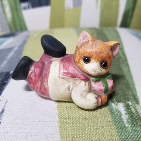 Vtg 3 Kitten Figurines Whimsical Naughty And Sweet Ceramic Porcelain Cats Japan - Picture 10 of 14